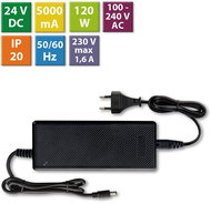 McLED Napájecí adaptér 120W, DC24V/5A, IP20, černý plast, s vidlicí - Napájecí zdroj