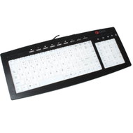 Klávesnice C-TECH OFFICE KB-9835 černá (black) podsvícená, CZ/SK, PS/2 - Keyboard