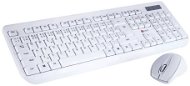 Keyboard and Mouse Set C-TECH WLKMC-01 CZ/SK White - Set klávesnice a myši