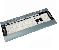 C-TECH STEEL BLUE silver multimedia - Keyboard