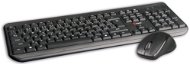 Keyboard and Mouse Set C-TECH WLKMC-01 Wireless Combo black - Set klávesnice a myši