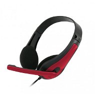C-TECH MHS-01 fekete-piros - Fej-/fülhallgató