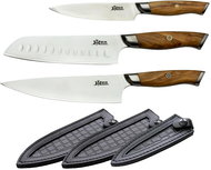 MaceMaker VENICE SanMai Kitchen knives with leather sheath set 3 pcs - Knife Set