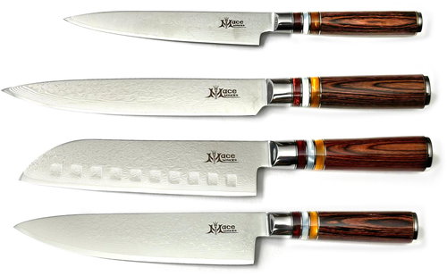 MaceMaker BORBONA SanMai Küchenmesser Set 4 Stück - Messerset - Hauptbild