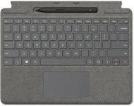 Billentyűzet Microsoft Surface Pro X / Pro 8 / Pro 9 Signature Keyboard + Pen Platinum HU - Klávesnice