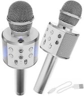 Iso Trade Karaoke mikrofón s reproduktorom Izoxis – strieborný - Mikrofón