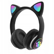 MG Bezdrátové sluchátka s kočičíma ušima B39A, černé - Wireless Headphones