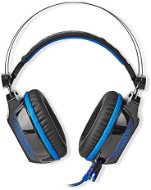Nedis Herný headset GHST500BK s mikrofónom, zvuk 7.1, LED, USB, kábel 2,1 m, čierno-modrý - Herné slúchadlá