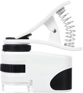 Verk 09171 Pocket microscope with mobile phone clip LED, UV, 60x magnification - Microscope