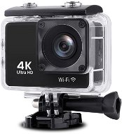 Hurtel Sportovní kamera 4 K Full HD Wi-Fi 16 Mpx vodotěsná širokoúhlá + příslušenství černá - Outdoorová kamera