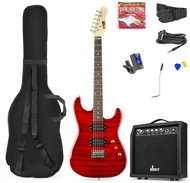 MAX music GigKit Electric Guitar Pack Quilted Style Dark Red - Electric Guitar