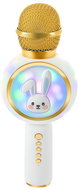 Izoxis 27047 Wireless karaoke Bluetooth microphone rabbit, 800 mAh, white - Children’s Microphone