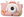 Children' s digital camera with bunny motif - pink