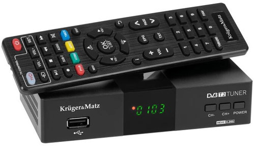 Kruger&Matz KM0550D Set-top box DVB-T2 H.265 HEVC - Set-Top Box - Main image