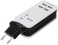 Omega 4× USB, 4A, čierno-biela - Nabíjačka do siete