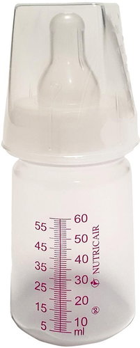 NUTRICAIR nutrition bottle 60 ml with teat - 10 pcs - Baby Bottle - Main image