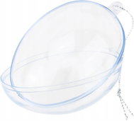 MDS Easter decoration - Acrylic egg (half), transparent, 10 cm - Easter Decoration