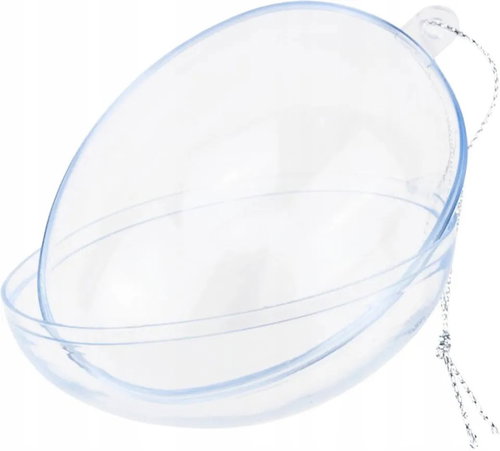 MDS Easter decoration - Acrylic egg (half), transparent, 10 cm - Easter Decoration - Main image