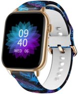 Madvell Pulsar gold mit Silikonband Federn - Smartwatch
