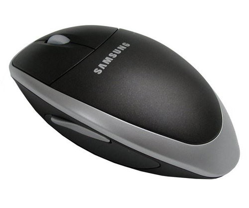 Myš Samsung Wireless Optical OMW4CL - černo-stříbrná bezdrátová optická myš, USB+PS/2 - Mouse - Main image