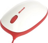 Microsoft Express Maus USB Weiß Rot - Maus