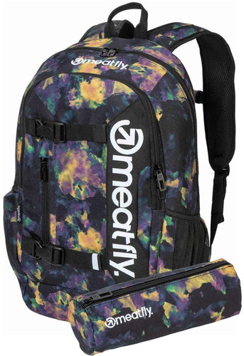 Meatfly Basejumper 22 l, Dark Aquarel - School Set - Main image