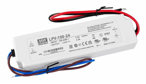 Mean Well LPV 24V, 100W, IP67 power supply - Source - Main image