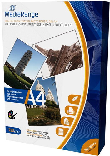 MEDIARANGE A4 100 sheets, glossy - Photo Paper - Main image