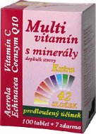 Multivitamin Multivitamin with Minerals 42 Components, Extra C + Q10, 107 Tablets - Multivitamín