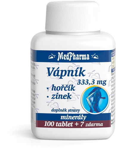 MedPharma Vápník 333,3 mg + Hořčík + Zinek - 107 tbl. - Minerály - Hlavní obrázek