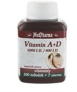 Vitamíny MedPharma Vitamin A+D (5000 m.j./400 m.j.) - 107 tob. - Vitamíny