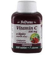 Vitamín C Vitamín C 500 mg so šípkami, predl. účinok – 107 tbl. - Vitamín C