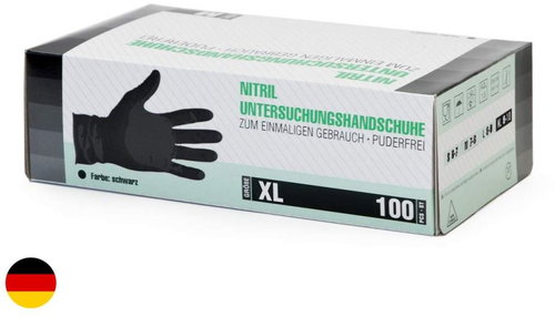 SF Medical Nitrilové rukavice - nepudrované vel. L, 100 ks - černé - Medical Gloves - Main image
