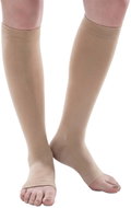 MEDIAL Medical Compression Calf Socks 1st CT Open Toe - Nude, Size 4XL - knee socks