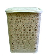 Mega Plast, MONAKO laundry basket, 57 × 45 × 38 cm, cream - Laundry Basket