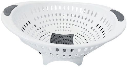 Mega plast Cedník Lux s otvorem, bílý, 32,5 × 29 × 14 cm - Colander - Main image