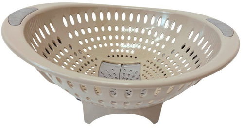 Mega plast Cedník Lux s otvorem, capuccino, 32,5 × 29 × 14 cm - Colander - Main image