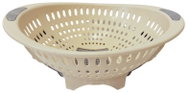 Mega plast Cedník Lux s otvorem, krémový, 32,5 × 29 × 14 cm - Colander