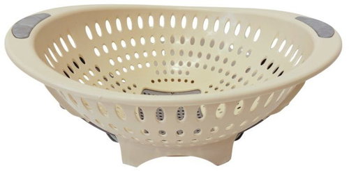 Mega plast Cedník Lux s otvorem, krémový, 32,5 × 29 × 14 cm - Colander - Main image
