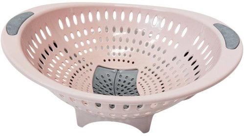 Mega plast Cedník Lux s otvorem, světle růžový, 32,5 × 29 × 14 cm - Colander - Main image