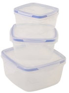 Mega Plast Box IXA Premium, set 0,34 l + 0,65 l + 1,2 l, modrý - Food Container Set