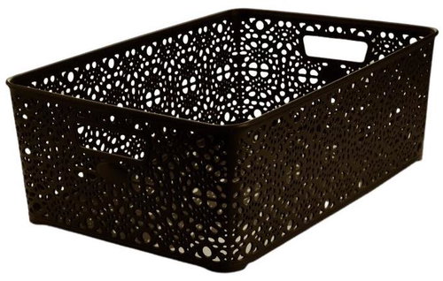 Mega Plast, Basket MONAKO XL, 14 × 39 × 27 cm, wenge - Basket - Main image