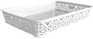 Mega Plast, Basket MONAKO M, 6 × 36 × 27 cm, white - Basket