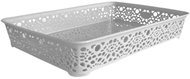 Mega Plast, Basket MONAKO M, 6 × 36 × 27 cm, light grey - Basket
