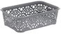 Mega Plast, Košík MONAKO XS, 6 × 20 × 14 cm, šedá metalíza - Koš