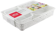 Mega Plast, Set of baskets MONAKO XS + S + M, 6,5 × 36 × 27 cm, white - Basket