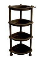 Mega Plast rohová police s háčkem, 1/4, 78 × 25 × 33 cm (wenge) - Shelf