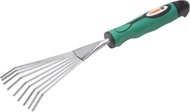 MEISTER Hrábě na listí malé nerezové, ergonomická rukojeť, šířka 72 mm - Rake