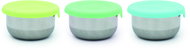 Melii Stainless steel jars 89 ml 3 pcs with silicone lid green/blue - Food Container Set