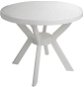 MEGA PLAST stôl MEZZO O 90 cm, biely, PP - Záhradný stôl